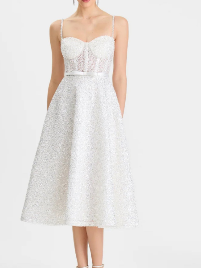 Nadine Merabi Marilyn White Dress